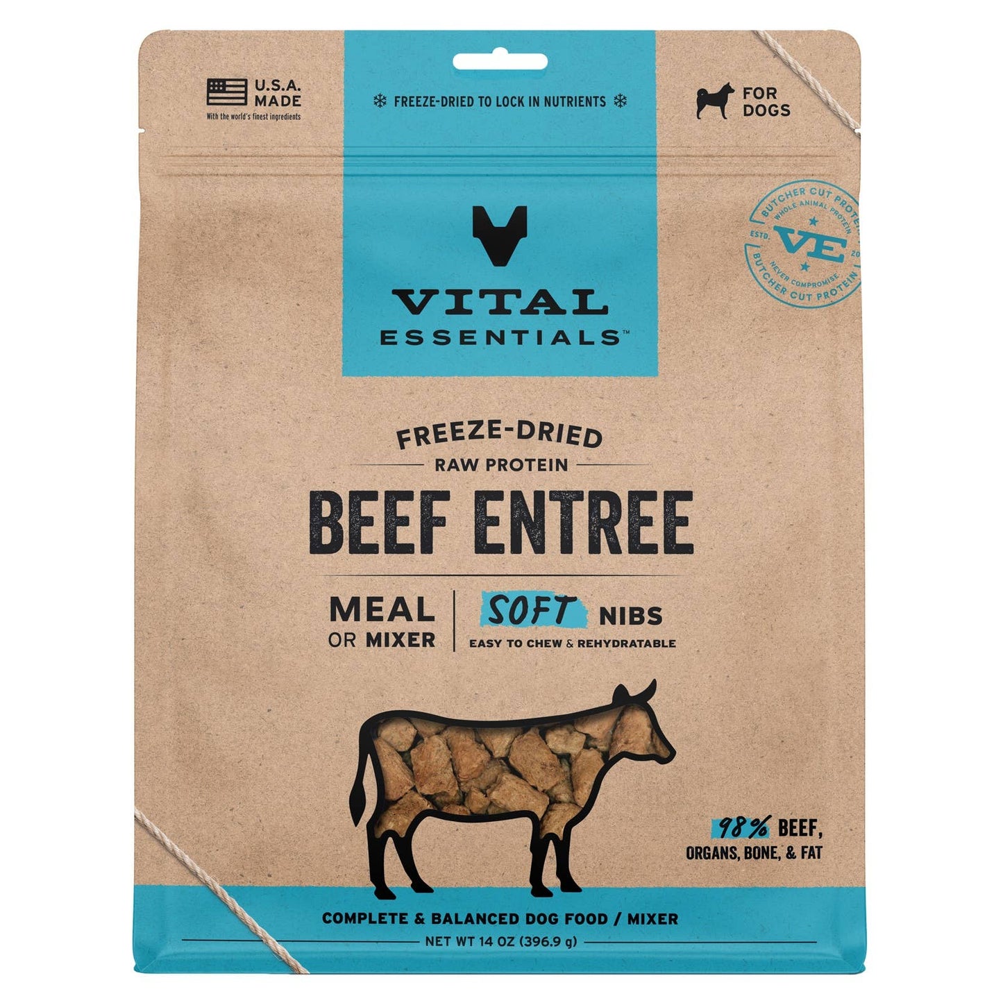 Vital Essentials FDR Beef Entree & Mixer Soft Nibs 14oz