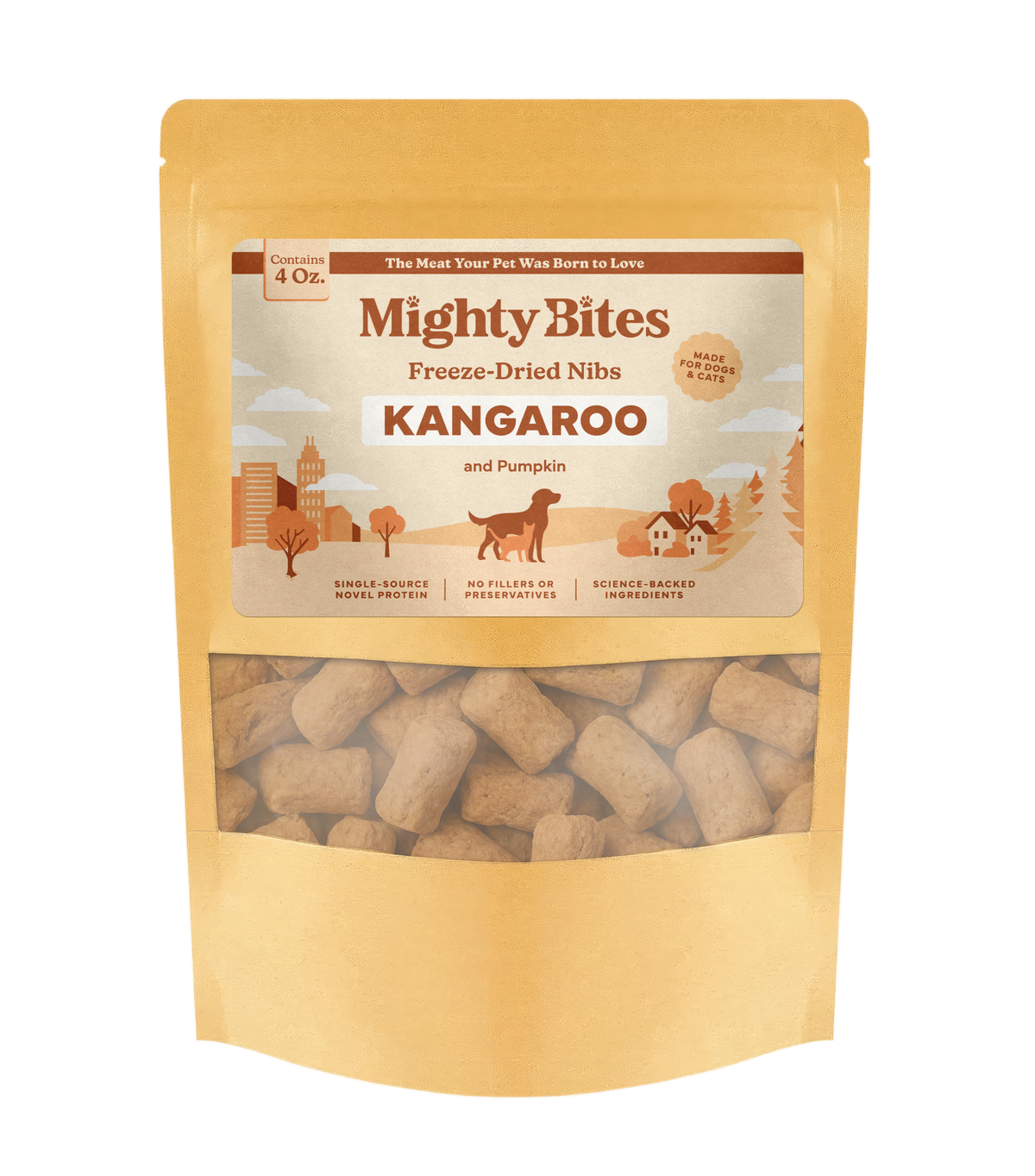 NIBS | Kangaroo + Pumpkin | 4 oz bag | 10 ct.