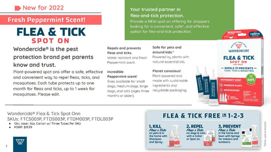 Wondercide Flea & Tick Spot On for Dogs-Medium-Peppermint - Niuniu's Pet Shop