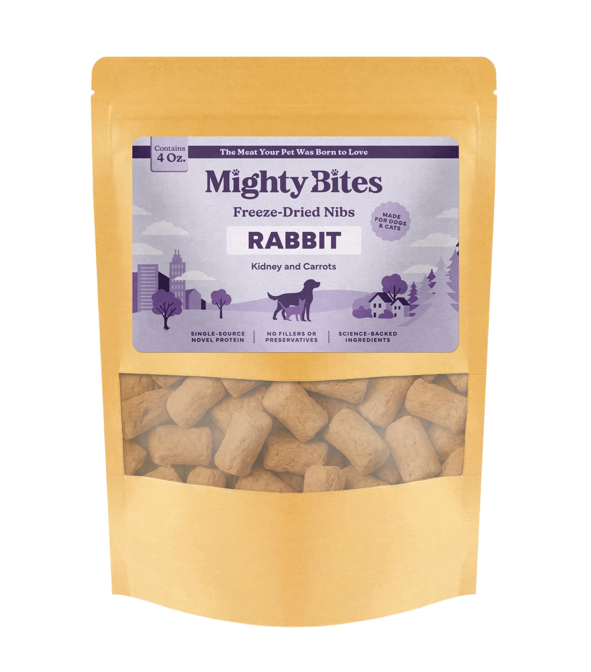 NIBS | Rabbit + Carrot + Kidney | 4 oz Bag | 10 ct.