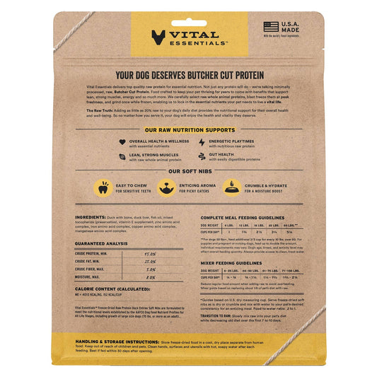 Vital Essentials FDR Duck Entree & Mixer Soft Nibs 14oz - Niuniu's Pet Shop