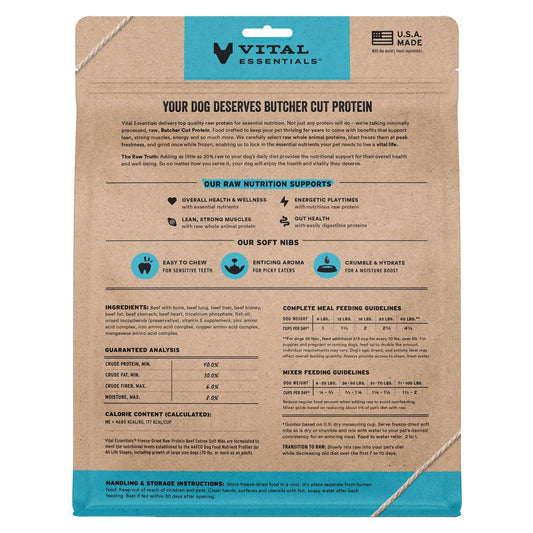 Vital Essentials FDR Beef Entree & Mixer Soft Nibs 14oz - Niuniu's Pet Shop