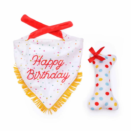 Birthday Bandana and Bone 2-Pack - Niuniu's Pet Shop
