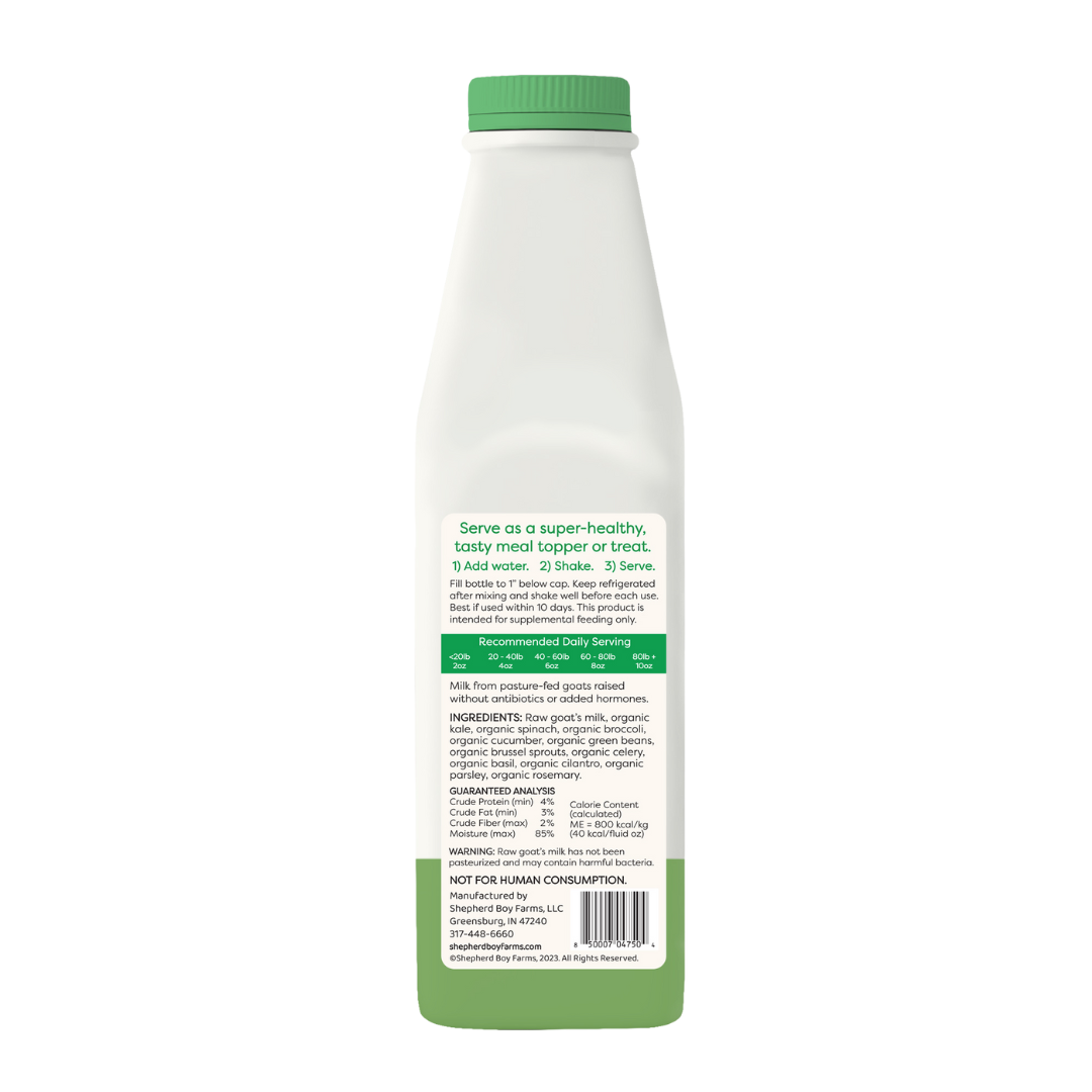 Freeze-Dried Raw Goat Milk Topper- Super Greens Blend image 1