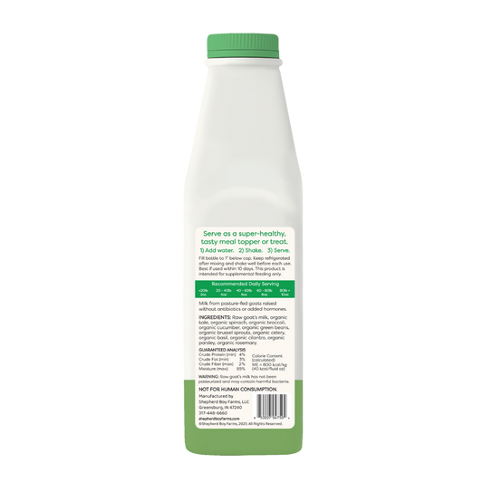 Freeze-Dried Raw Goat Milk Topper- Super Greens Blend - Niuniu's Pet Shop