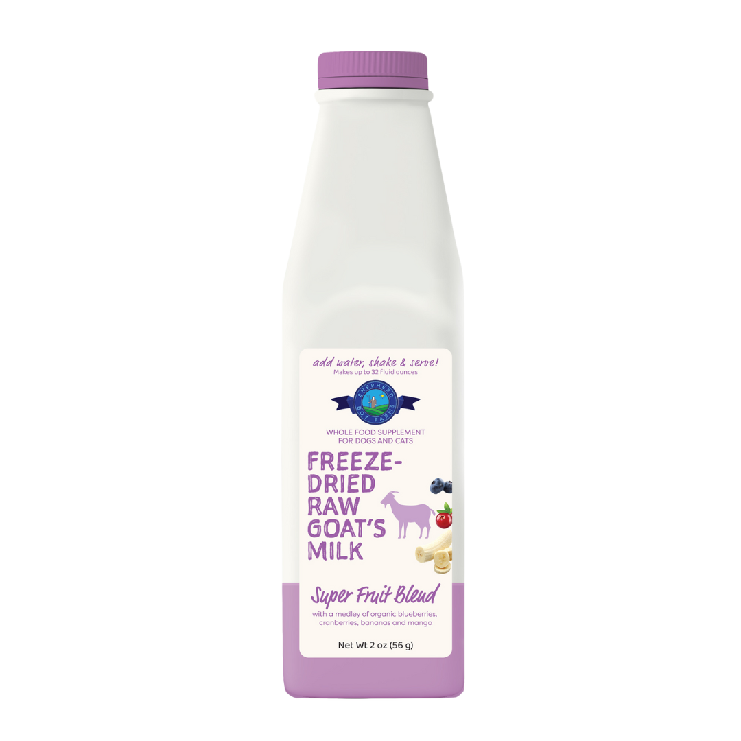 Freeze-Dried Raw Goat Milk Topper- Super Fruit Blend image 1