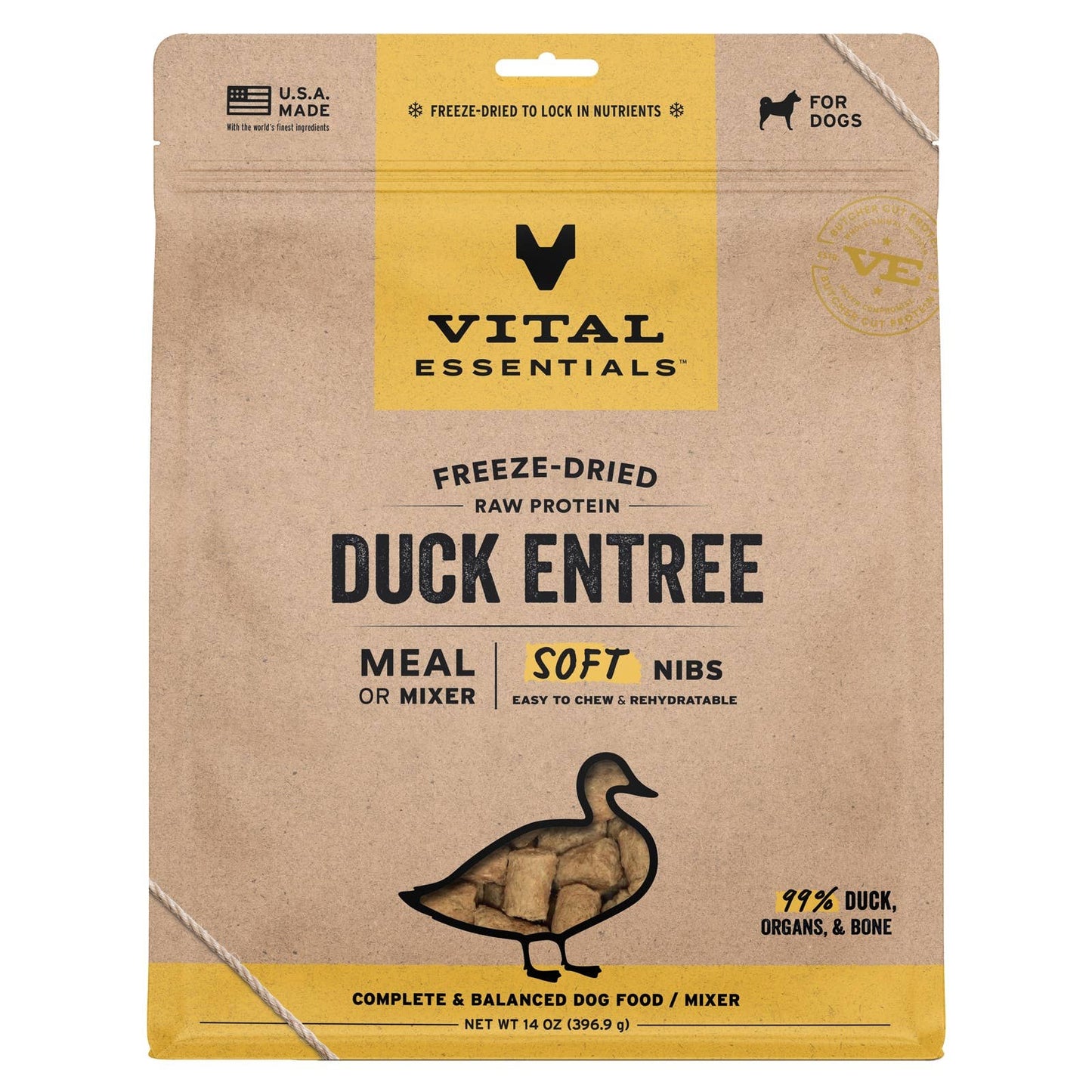 Vital Essentials FDR Duck Entree & Mixer Soft Nibs 14oz