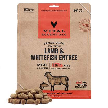 Vital Essentials FDR Lamb Whitefish Entree Soft Nibs 14oz - Niuniu's Pet Shop