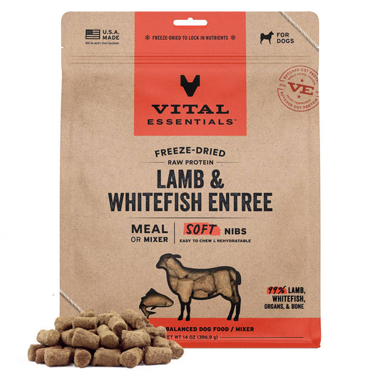 Vital Essentials FDR Lamb Whitefish Entree Soft Nibs 14oz