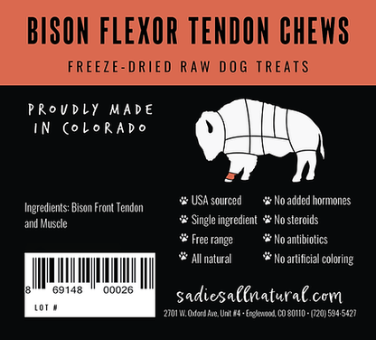 Bison Flexor Tendon Chews - Niuniu's Pet Shop