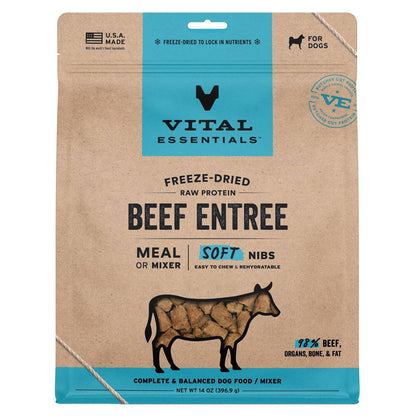 Vital Essentials FDR Beef Entree & Mixer Soft Nibs 14oz - Niuniu's Pet Shop