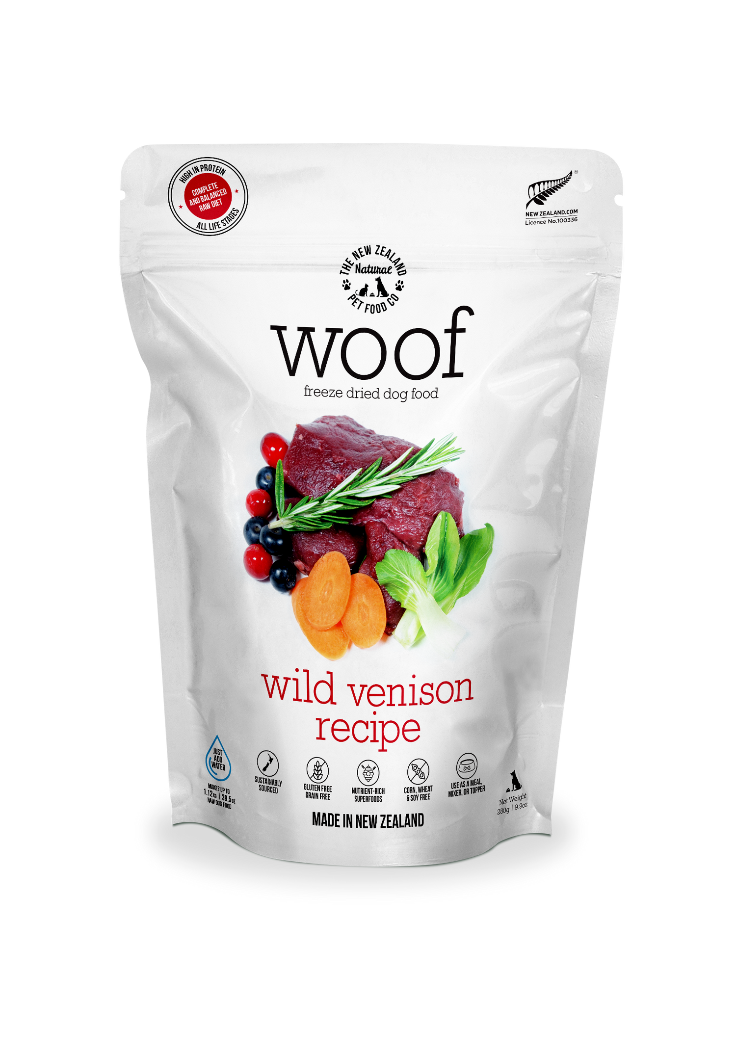 Woof Wild Venison Freeze Dried Dog Food - Niuniu's Pet Shop