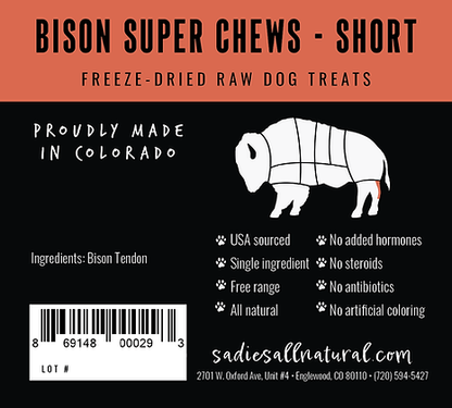 Bison Super Chews - Short - Niuniu's Pet Shop