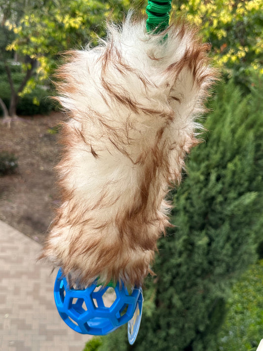 Sheepskin bungee with JW Pet Hol-EE Roller