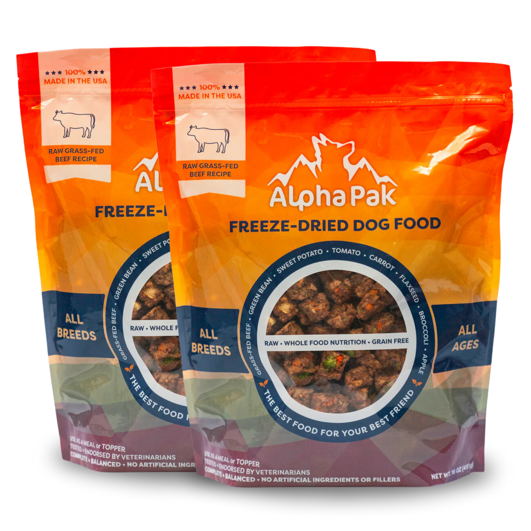 ALPHAPAK RAW FREEZE DRIED DOG FOOD 16 OZ image 0