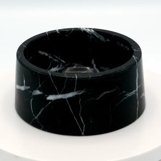 Marble Food and Drink Bowl | Nero Marquina