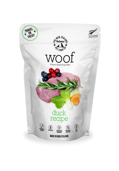 Woof Duck Freeze Dried Dog Food 1.76oz | 9.9oz | 2.2lb - Niuniu's Pet Shop