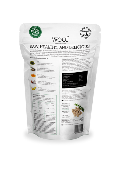 Woof Wild Goat Freeze Dried Dog Food 1.76oz | 9.9oz | 2.2lb - Niuniu's Pet Shop