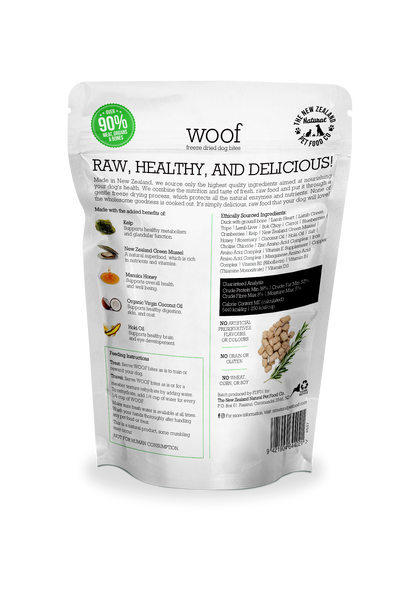 Woof Duck Freeze Dried Dog Food 1.76oz | 9.9oz | 2.2lb - Niuniu's Pet Shop