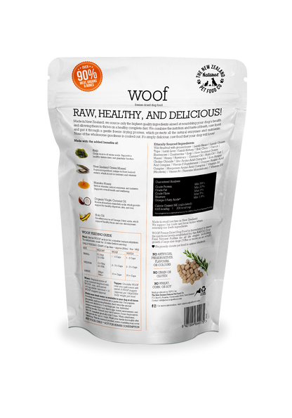 Woof Wild Brushtail Freeze Dried Dog 1.76oz | 9.9oz | 2.2lb - Niuniu's Pet Shop