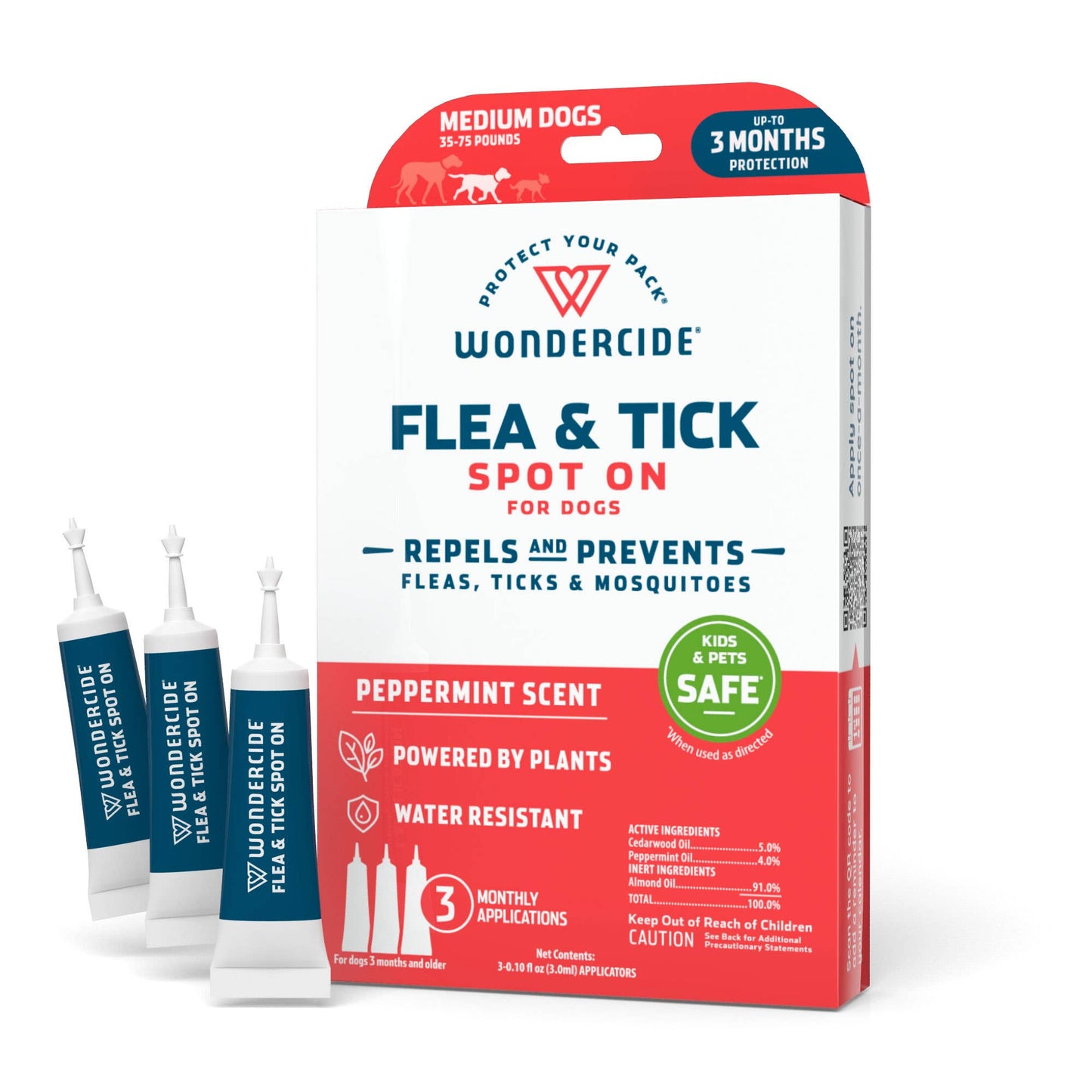 Wondercide Flea & Tick Spot On for Dogs-Medium-Peppermint
