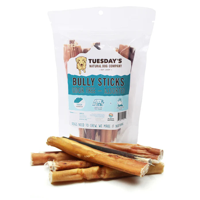 6" Bully Sticks Odor Free - 8 oz