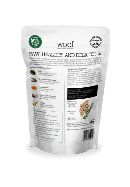 Woof Wild Goat Freeze Dried Dog Food 1.76oz | 9.9oz | 2.2lb - Niuniu's Pet Shop