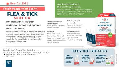 Wondercide Flea & Tick Spot On for Dogs - Small - Peppermint - Niuniu's Pet Shop