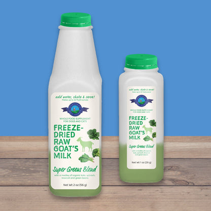 Freeze-Dried Raw Goat Milk Topper- Super Greens Blend - Niuniu's Pet Shop