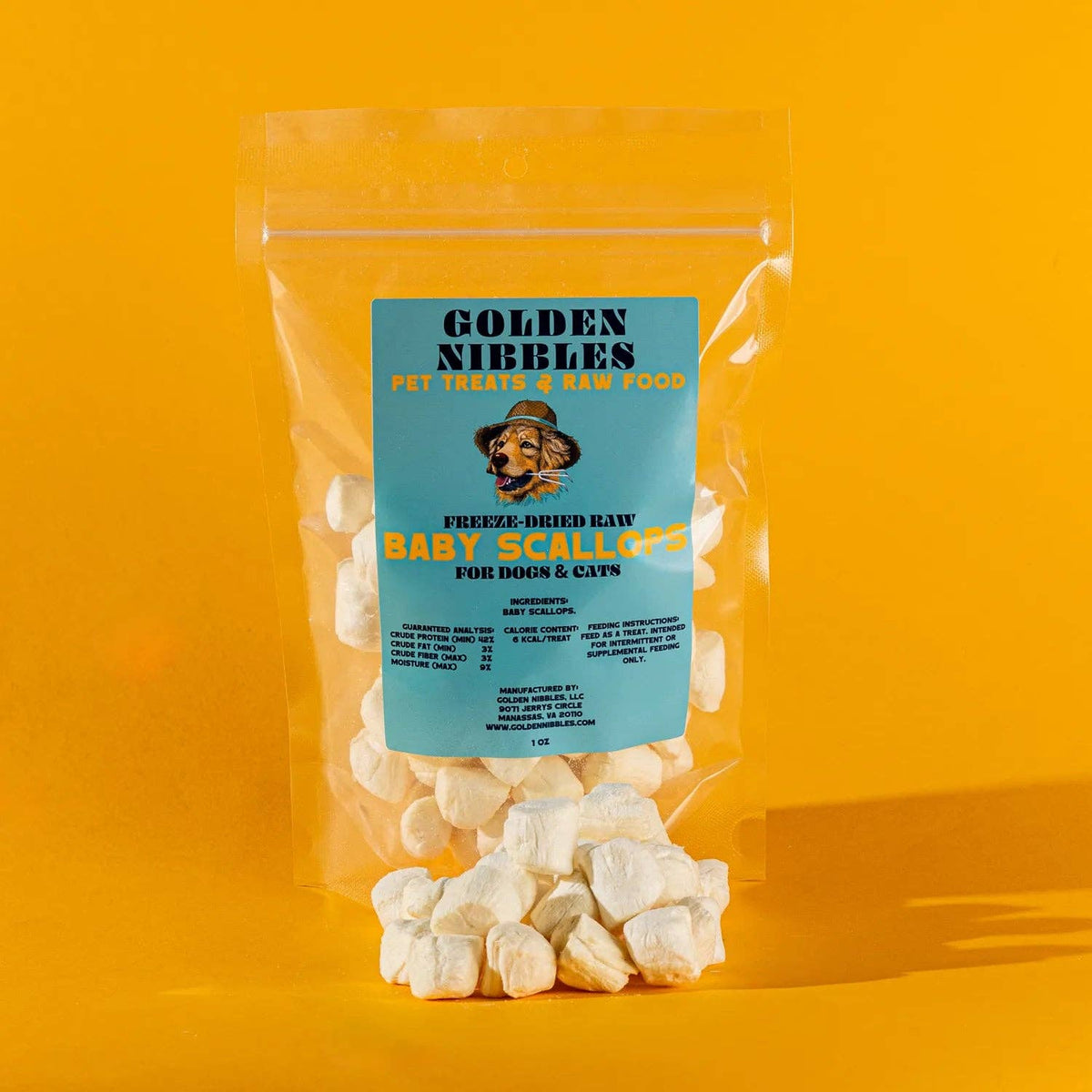 Baby Scallop - Freeze Dried Treats Dogs & Cats Treat