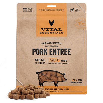 Vital Essentials FDR Pork Entree & Mixer Soft Nibs 14oz - Niuniu's Pet Shop