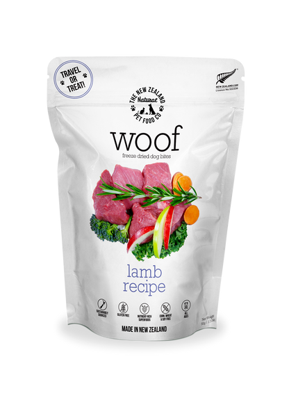 Woof Lamb Freeze Dried Dog Food 1.76oz | 9.9oz | 2.2lb - Niuniu's Pet Shop
