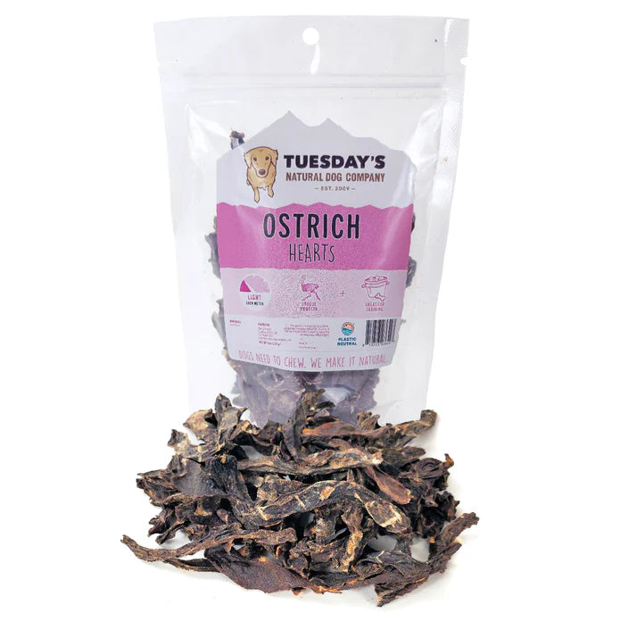 Ostrich Hearts - 4 oz