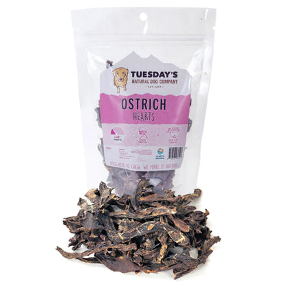 Ostrich Hearts - 4 oz