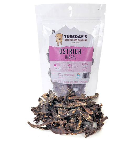 Ostrich Hearts - 4 oz