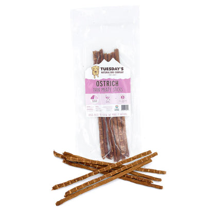 Ostrich Thin Meaty Sticks - 2.5 oz
