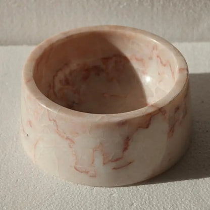 STUDIO ANIMAUX | Marble Food and Drink Bowl | Cream Rose