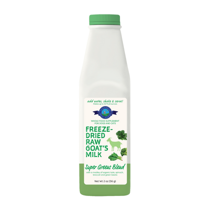 Freeze-Dried Raw Goat Milk Topper- Super Greens Blend - Niuniu's Pet Shop