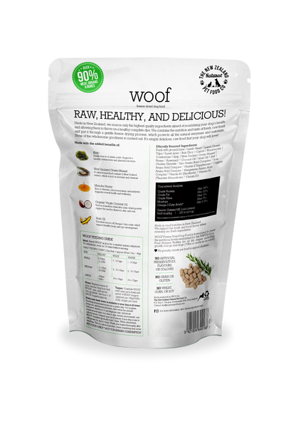 Woof Duck Freeze Dried Dog Food 1.76oz | 9.9oz | 2.2lb - Niuniu's Pet Shop