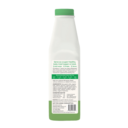 Freeze-Dried Raw Goat Milk Topper- Super Greens Blend - Niuniu's Pet Shop