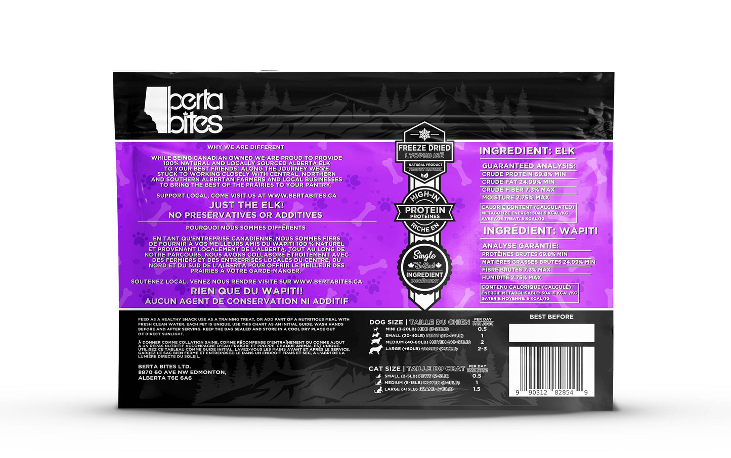 Berta Bites Freeze-Dried Organ boost+ Elk