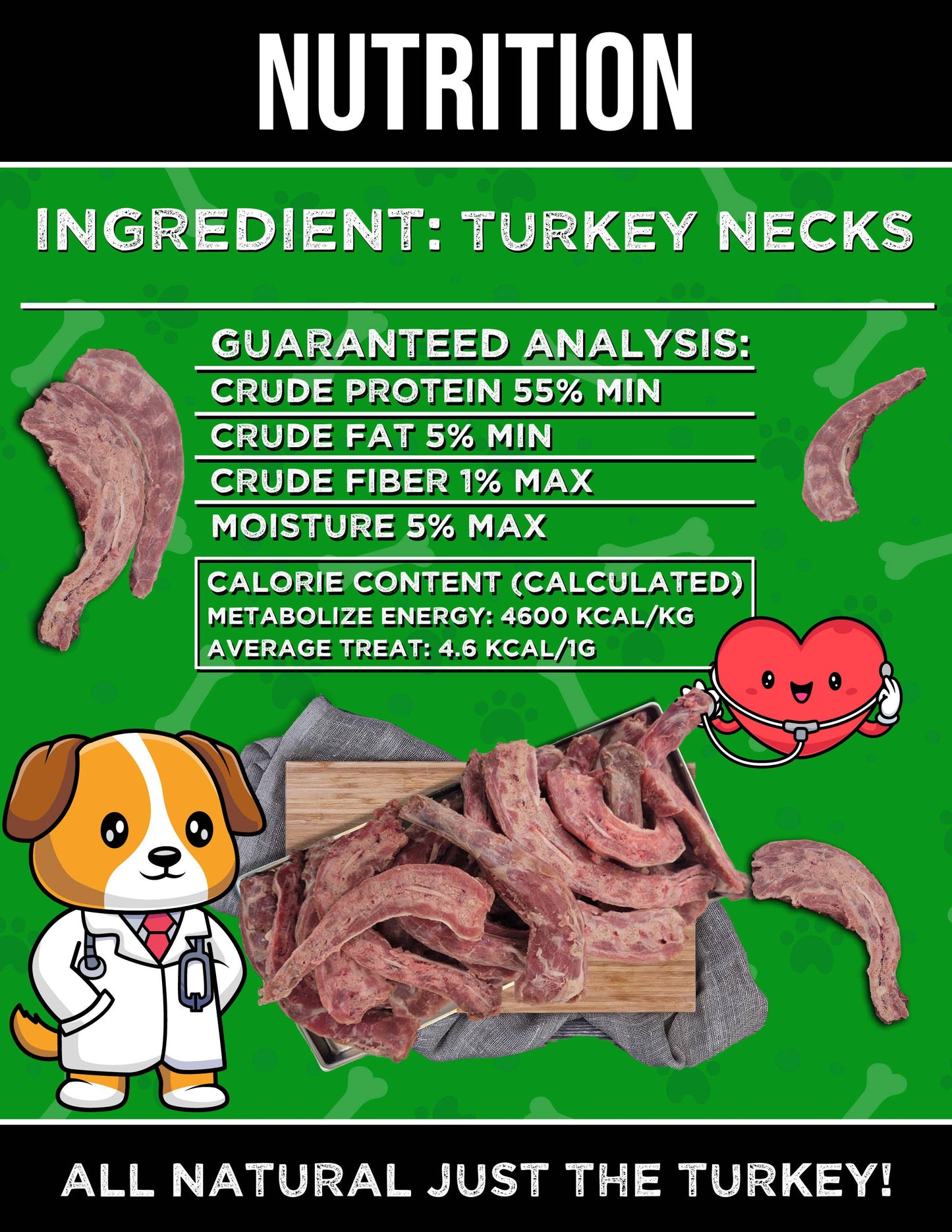 Berta Bites Freeze-Dried Free Range Organic Turkey Necks