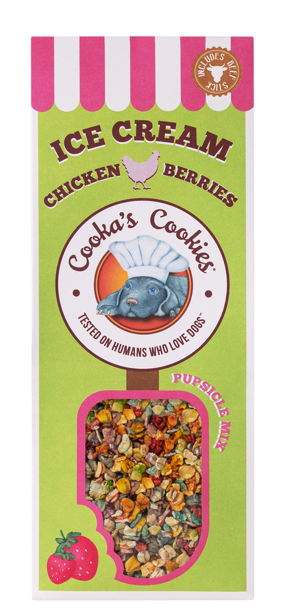 Ice-cream Mix with real chicken & strawberry for pets - Niuniu's Pet Shop