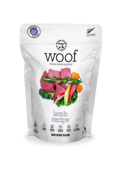 Woof Lamb Freeze Dried Dog Food 1.76oz | 9.9oz | 2.2lb - Niuniu's Pet Shop