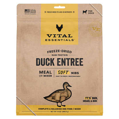 Vital Essentials FDR Duck Entree & Mixer Soft Nibs 14oz - Niuniu's Pet Shop
